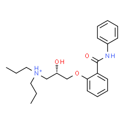 ChemSpider 2D Image | (2S)-2-Hydroxy-3-[2-(phenylcarbamoyl)phenoxy]-N,N-dipropyl-1-propanaminium | C22H31N2O3