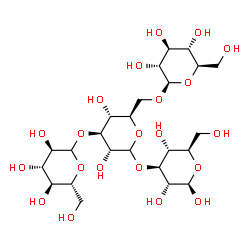 ChemSpider 2D Image | beta-D-Glucopyranosyl-(1->6)-[D-glucopyranosyl-(1->3)]-D-glucopyranosyl-(1->3)-beta-D-glucopyranose | C24H42O21