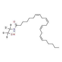 ChemSpider 2D Image | (7Z,10Z,13Z,16Z)-N-[2-Hydroxy(~2~H_4_)ethyl]-7,10,13,16-docosatetraenamide | C24H37D4NO2