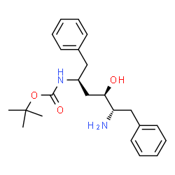 ChemSpider 2D Image | 2-Methyl-2-propanyl [(2S,4R,5S)-5-amino-4-hydroxy-1,6-diphenyl-2-hexanyl]carbamate | C23H32N2O3