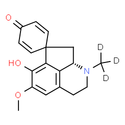ChemSpider 2D Image | (8a'S)-6'-Hydroxy-5'-methoxy-1'-(~2~H_3_)methyl-2',3',8',8a'-tetrahydro-1'H,4H-spiro[cyclohexa-2,5-diene-1,7'-cyclopenta[ij]isoquinolin]-4-one | C18H16D3NO3