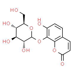 ChemSpider 2D Image | 7-Hydroxy-2-oxo-2H-chromen-8-yl D-glucopyranoside | C15H16O9