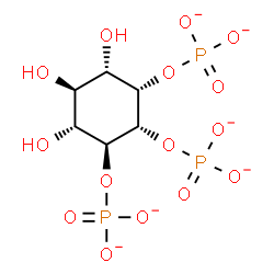 ChemSpider 2D Image | (1S,2R,3S,4R,5R,6S)-4,5,6-Trihydroxy-1,2,3-cyclohexanetriyl tris(phosphate) | C6H9O15P3