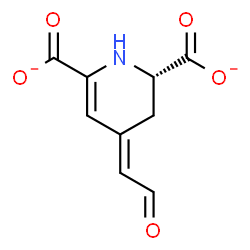 ChemSpider 2D Image | (2S,4E)-4-(2-Oxoethylidene)-1,2,3,4-tetrahydro-2,6-pyridinedicarboxylate | C9H7NO5