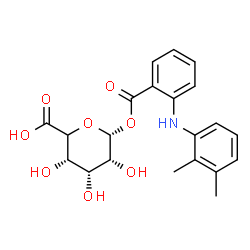 ChemSpider 2D Image | (5xi)-1-O-{2-[(2,3-Dimethylphenyl)amino]benzoyl}-alpha-D-ribo-hexopyranuronic acid | C21H23NO8