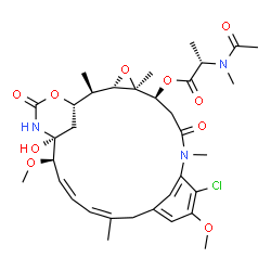 ChemSpider 2D Image | (4beta,9beta,11Z,13Z)-Maytansine | C34H46ClN3O10