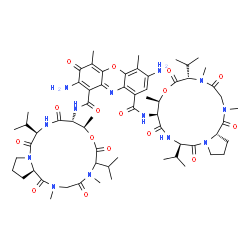 ChemSpider 2D Image | 2,7-Diamino-N~9~-[(6S,9R,10S,13R,18aS)-6,13-diisopropyl-2,5,9-trimethyl-1,4,7,11,14-pentaoxohexadecahydro-1H-pyrrolo[2,1-i][1,4,7,10,13]oxatetraazacyclohexadecin-10-yl]-N~1~-[(9R,10R,13R,18aR)-6,13-di
isopropyl-2,5,9-trimethyl-1,4,7,11,14-pentaoxohexadecahydro-1H-pyrrolo[2,1-i][1,4,7,10,13]oxatetraazacyclohexadecin-10-yl]-4,6-dimethyl-3-oxo-3H-phenoxazine-1,9-dicarboxamide | C62H87N13O16