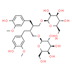 ChemSpider 2D Image | (2R,3R)-2,3-Bis(4-hydroxy-3-methoxybenzyl)-4-(beta-D-mannopyranosyloxy)butyl beta-D-galactopyranoside | C32H46O16