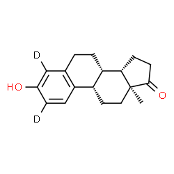 ChemSpider 2D Image | (8alpha)-3-Hydroxy(2,4-~2~H_2_)estra-1,3,5(10)-trien-17-one | C18H20D2O2