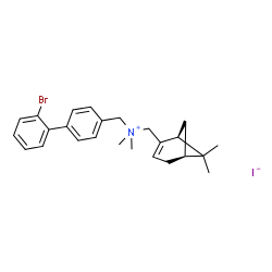 ChemSpider 2D Image | (2'-Bromo-4-biphenylyl)-N-{[(1S,5S)-6,6-dimethylbicyclo[3.1.1]hept-2-en-2-yl]methyl}-N,N-dimethylmethanaminium iodide | C25H31BrIN