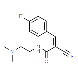 ChemSpider 2D Image | (2Z)-2-Cyano-N-[2-(dimethylamino)ethyl]-3-(4-fluorophenyl)acrylamide | C14H16FN3O