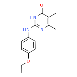 ChemSpider 2D Image | 2-[(4-Ethoxyphenyl)amino]-5,6-dimethyl-4(1H)-pyrimidinone | C14H17N3O2