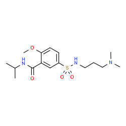 ChemSpider 2D Image | 5-{[3-(Dimethylamino)propyl]sulfamoyl}-N-isopropyl-2-methoxybenzamide | C16H27N3O4S