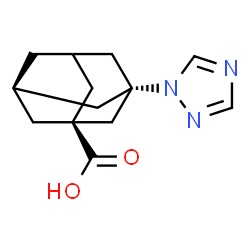 ChemSpider 2D Image | (1S,3R,5R)-3-(1H-1,2,4-Triazol-1-yl)-1-adamantanecarboxylic acid | C13H17N3O2