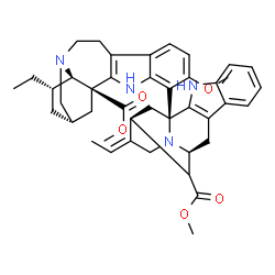 ChemSpider 2D Image | Methyl (2alpha,5beta)-13-methoxy-14-[(3beta,15alpha,19E)-17-methoxy-17-oxovobasan-3-yl]ibogamine-18-carboxylate | C43H52N4O5