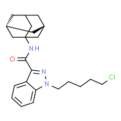ChemSpider 2D Image | N-[(3R,5S)-Adamantan-1-yl]-1-(5-chloropentyl)-1H-indazole-3-carboxamide | C23H30ClN3O