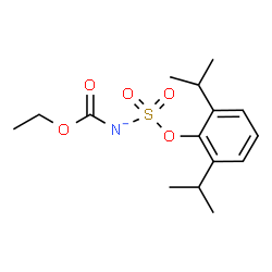 ChemSpider 2D Image | [(2,6-Diisopropylphenoxy)sulfonyl](ethoxycarbonyl)azanide | C15H22NO5S