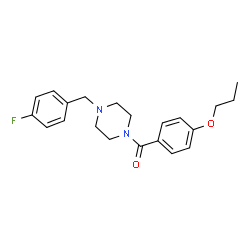 ChemSpider 2D Image | [4-(4-Fluorobenzyl)-1-piperazinyl](4-propoxyphenyl)methanone | C21H25FN2O2