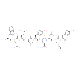 ChemSpider 2D Image | L-Tryptophyl-L-glutaminyl-L-alpha-glutamyl-L-leucyl-L-tyrosyl-L-glutaminyl-L-leucyl-L-lysyl-L-tyrosine | C62H87N13O16