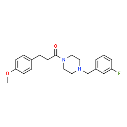 ChemSpider 2D Image | 1-[4-(3-Fluorobenzyl)-1-piperazinyl]-3-(4-methoxyphenyl)-1-propanone | C21H25FN2O2