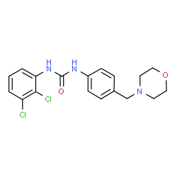 ChemSpider 2D Image | 1-(2,3-Dichlorophenyl)-3-[4-(4-morpholinylmethyl)phenyl]urea | C18H19Cl2N3O2