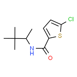 ChemSpider 2D Image | 5-Chloro-N-(3,3-dimethyl-2-butanyl)-2-thiophenecarboxamide | C11H16ClNOS