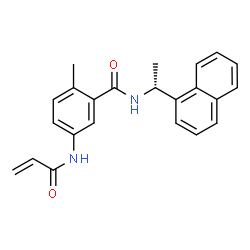 ChemSpider 2D Image | 5-(Acryloylamino)-2-methyl-N-[(1R)-1-(1-naphthyl)ethyl]benzamide | C23H22N2O2
