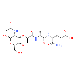 ChemSpider 2D Image | (4R)-4-{[(2S)-2-{[(2R)-2-{[(2R,3R,4R,5R,6R)-3-Acetamido-2,5-dihydroxy-6-(hydroxymethyl)tetrahydro-2H-pyran-4-yl]oxy}propanoyl]amino}propanoyl]amino}-5-amino-5-oxopentanoic acid (non-preferred name) | C19H32N4O11