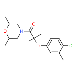 ChemSpider 2D Image | 2-(4-Chloro-3-methylphenoxy)-1-(2,6-dimethyl-4-morpholinyl)-2-methyl-1-propanone | C17H24ClNO3