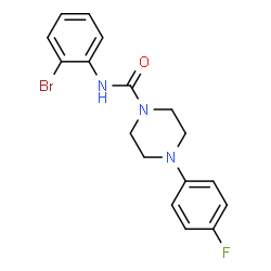 ChemSpider 2D Image | N-(2-Bromophenyl)-4-(4-fluorophenyl)-1-piperazinecarboxamide | C17H17BrFN3O