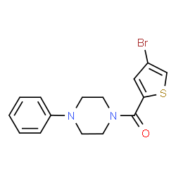 ChemSpider 2D Image | (4-Bromo-2-thienyl)(4-phenyl-1-piperazinyl)methanone | C15H15BrN2OS