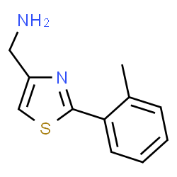 ChemSpider 2D Image | (2-(o-Tolyl)thiazol-4-yl)methanamine | C11H12N2S