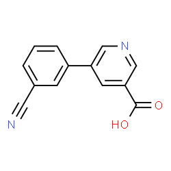 ChemSpider 2D Image | 5-(3-Cyanophenyl)nicotinic acid | C13H8N2O2