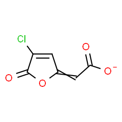 ChemSpider 2D Image | (2E)-(4-Chloro-5-oxo-2(5H)-furanylidene)acetate | C6H2ClO4