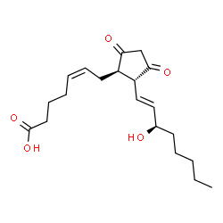 ChemSpider 2D Image | (5Z,13E,15R)-15-Hydroxy-9,11-dioxoprosta-5,13-dien-1-oic acid | C20H30O5