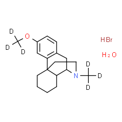 ChemSpider 2D Image | 17-(~2~H_3_)Methyl-3-[(~2~H_3_)methyloxy]morphinan hydrobromide hydrate | C18H22D6BrNO2