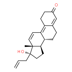 ChemSpider 2D Image | (8R,13R,14R,17R)-17-Allyl-17-hydroxy-13-methyl-1,2,6,7,8,13,14,15,16,17-decahydro-3H-cyclopenta[a]phenanthren-3-one (non-preferred name) | C21H26O2