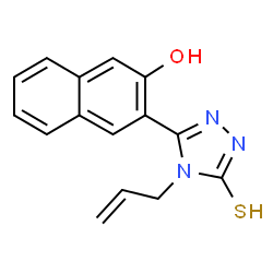 ChemSpider 2D Image | 3-(4-allyl-5-mercapto-4h-1,2,4-triazol-3-yl)naphthalen-2-ol | C15H13N3OS