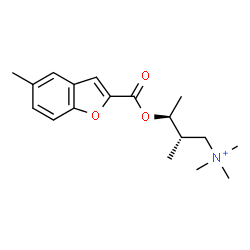 ChemSpider 2D Image | (2S,3S)-N,N,N,2-Tetramethyl-3-{[(5-methyl-1-benzofuran-2-yl)carbonyl]oxy}-1-butanaminium | C18H26NO3