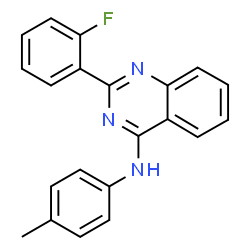 ChemSpider 2D Image | 2-(2-Fluorophenyl)-N-(4-methylphenyl)-4-quinazolinamine | C21H16FN3