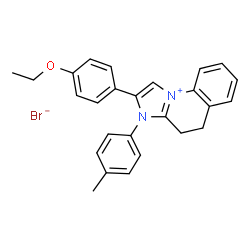 ChemSpider 2D Image | 2-(4-Ethoxyphenyl)-3-(4-methylphenyl)-4,5-dihydro-3H-imidazo[1,2-a]quinolin-10-ium bromide | C26H25BrN2O