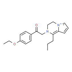 ChemSpider 2D Image | 2-[2-(4-Ethoxyphenyl)-2-oxoethyl]-1-propyl-3,4-dihydropyrrolo[1,2-a]pyrazin-2-ium | C20H25N2O2