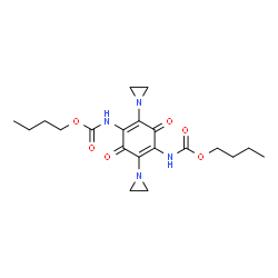 ChemSpider 2D Image | Dibutyl [2,5-bis(1-aziridinyl)-3,6-dioxo-1,4-cyclohexadiene-1,4-diyl]biscarbamate | C20H28N4O6