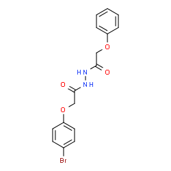 ChemSpider 2D Image | 2-(4-Bromophenoxy)-N'-(phenoxyacetyl)acetohydrazide | C16H15BrN2O4