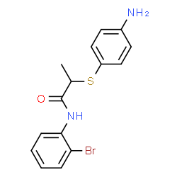 ChemSpider 2D Image | 2-[(4-Aminophenyl)sulfanyl]-N-(2-bromophenyl)propanamide | C15H15BrN2OS