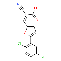 ChemSpider 2D Image | (2Z)-2-Cyano-3-[5-(2,5-dichlorophenyl)-2-furyl]acrylate | C14H6Cl2NO3