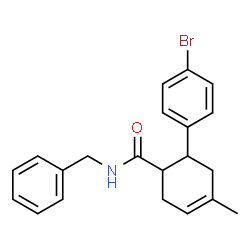 ChemSpider 2D Image | N-Benzyl-6-(4-bromophenyl)-4-methyl-3-cyclohexene-1-carboxamide | C21H22BrNO