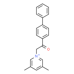 ChemSpider 2D Image | 1-[2-(4-Biphenylyl)-2-oxoethyl]-3,5-dimethylpyridinium | C21H20NO