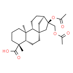 ChemSpider 2D Image | (5beta,8alpha,9beta,10alpha,13alpha)-16,17-Diacetoxykauran-18-oic acid | C24H36O6