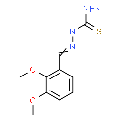 ChemSpider 2D Image | 2-(2,3-Dimethoxybenzylidene)hydrazinecarbothioamide | C10H13N3O2S